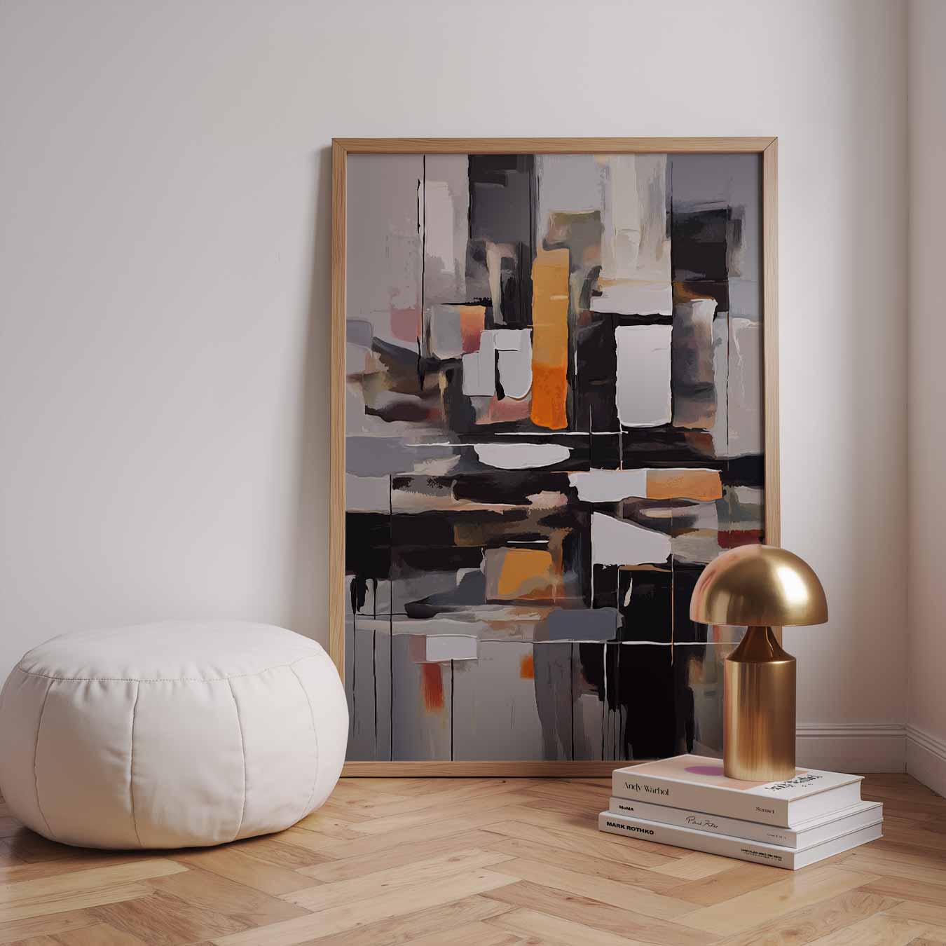 Abstracte Oranjekracht Poster