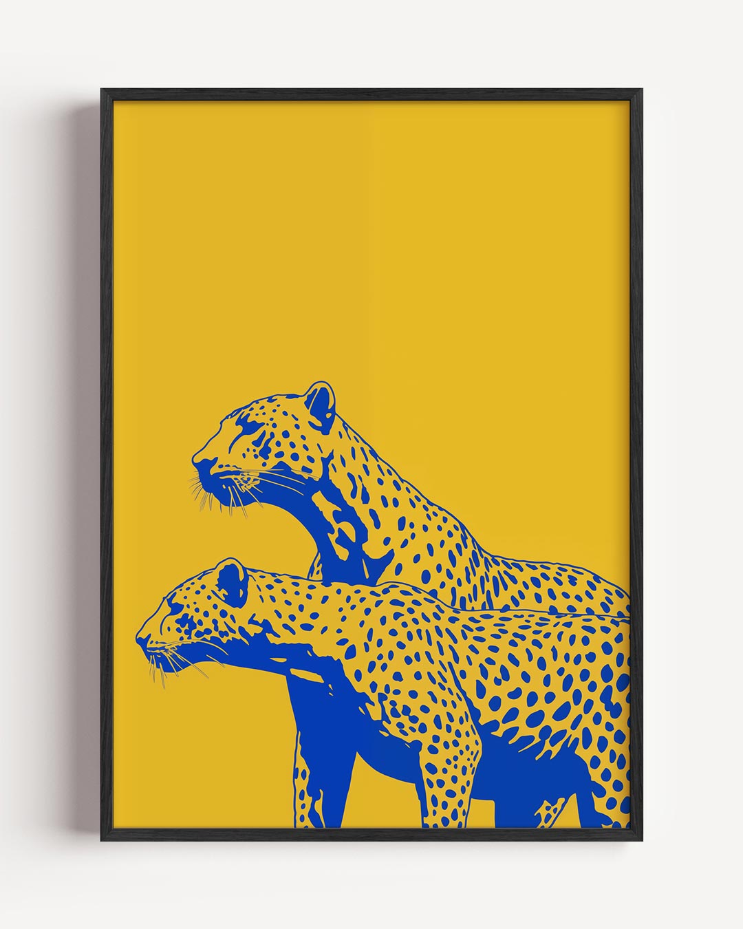 Wilde Katten in Geometrische Stijl Poster-WallArtistic