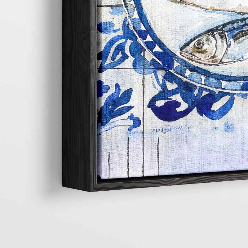 Vissersdromen in Blauw Kunstwerk-canvas-dibond-plexiglas-wanddecoratie-WallArtistic