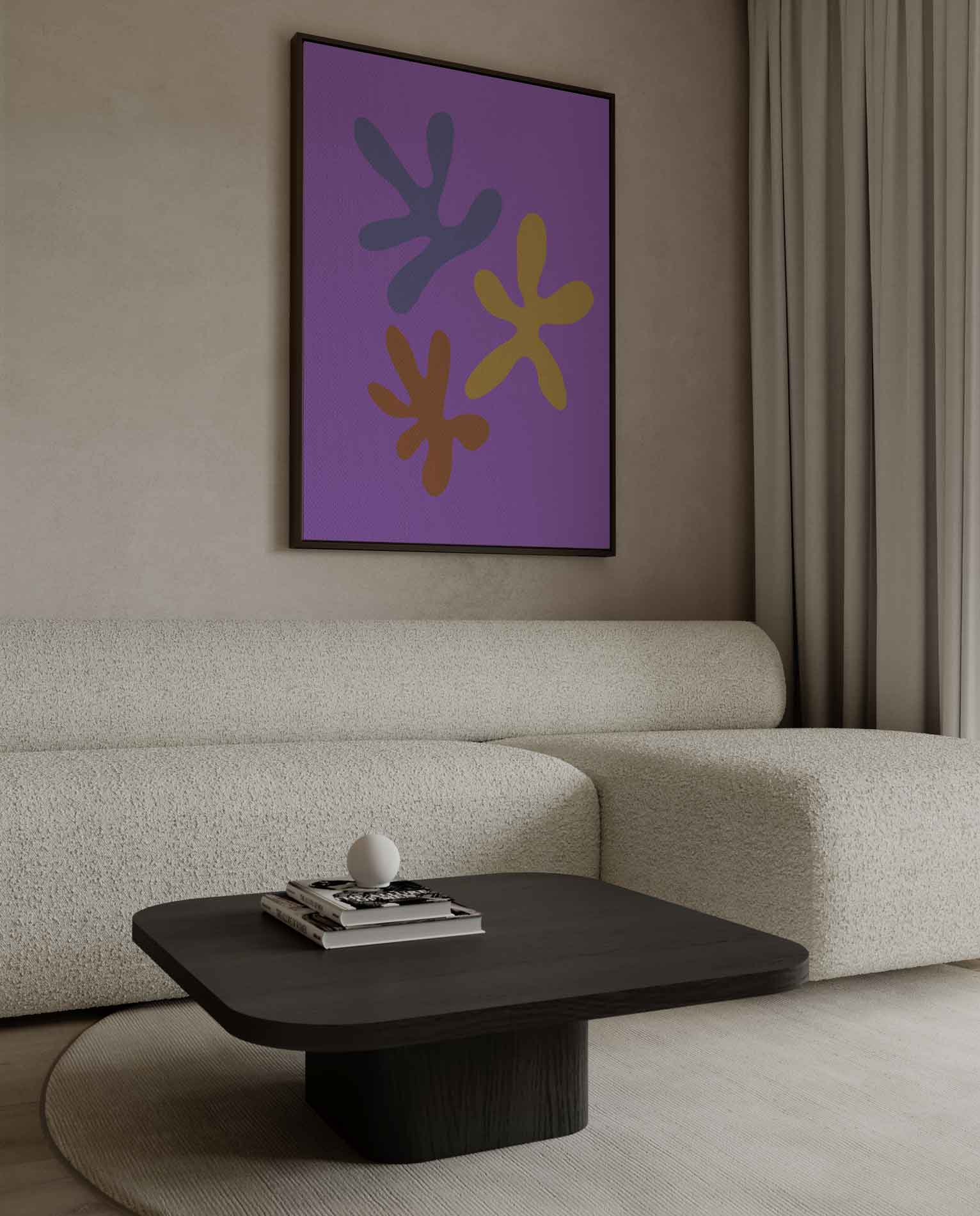 Kleurrijke Bloemenspel Kunstwerk-canvas-dibond-plexiglas-wanddecoratie-WallArtistic