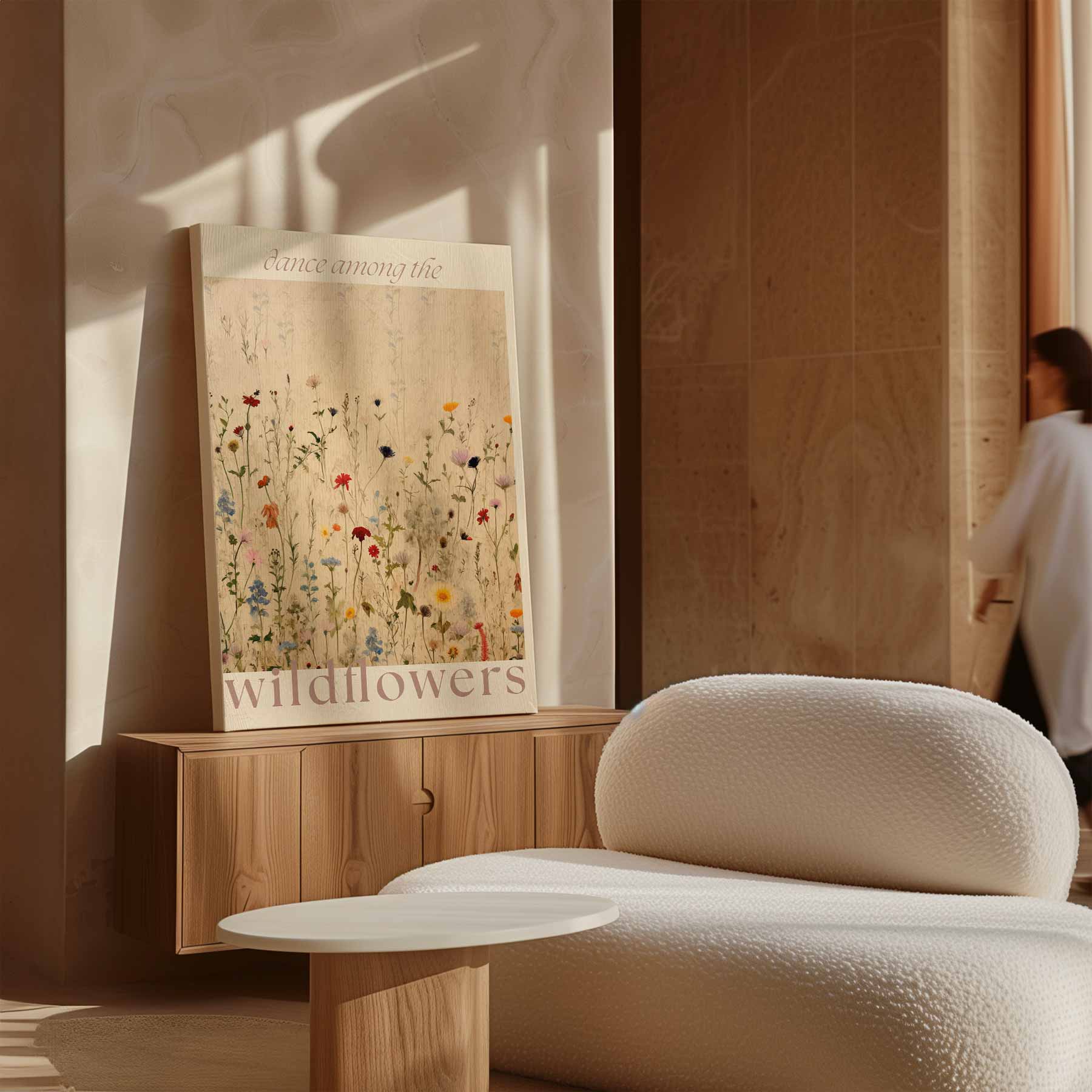 Dans tussen de Wilde Bloemen Kunstwerk-canvas-dibond-plexiglas-wanddecoratie-WallArtistic