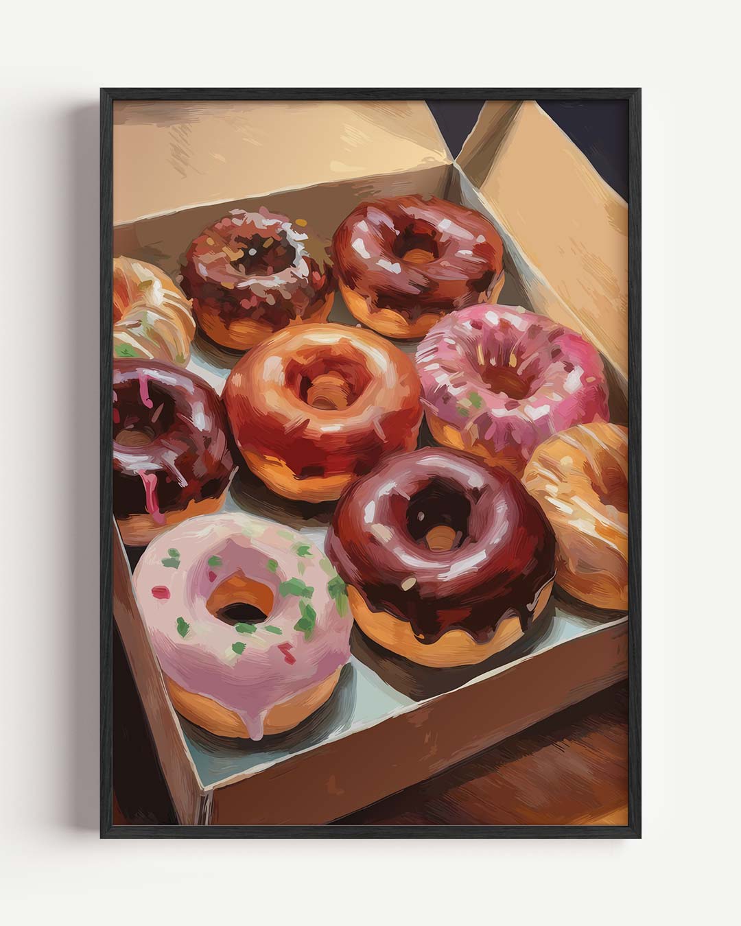 Kleurrijke Donut Traktatie Poster-WallArtistic