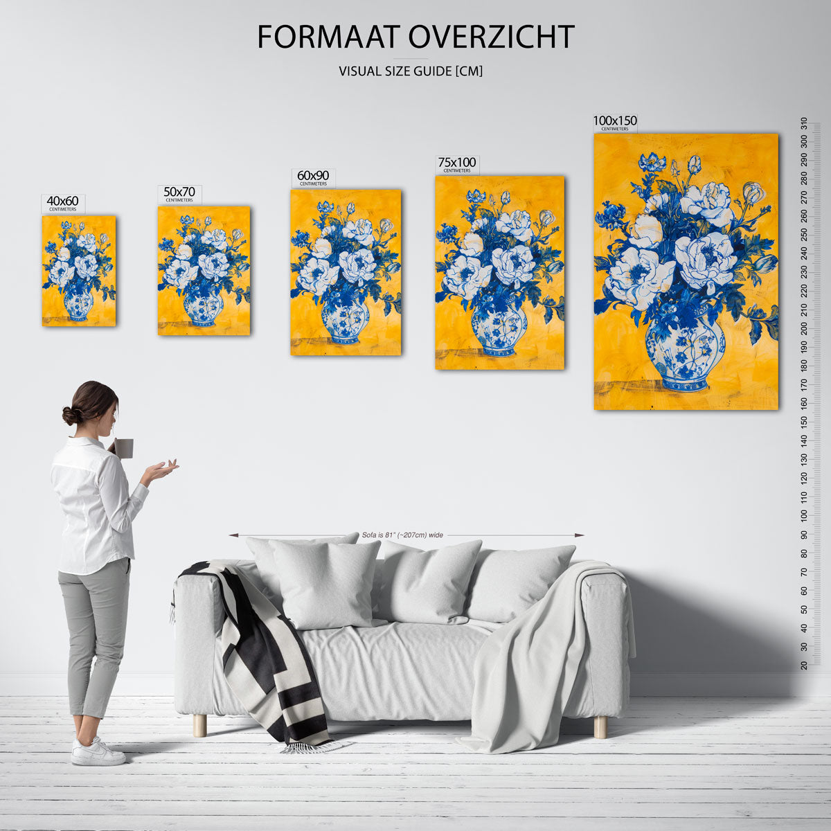 Bloemrijke compositie Kunstwerk