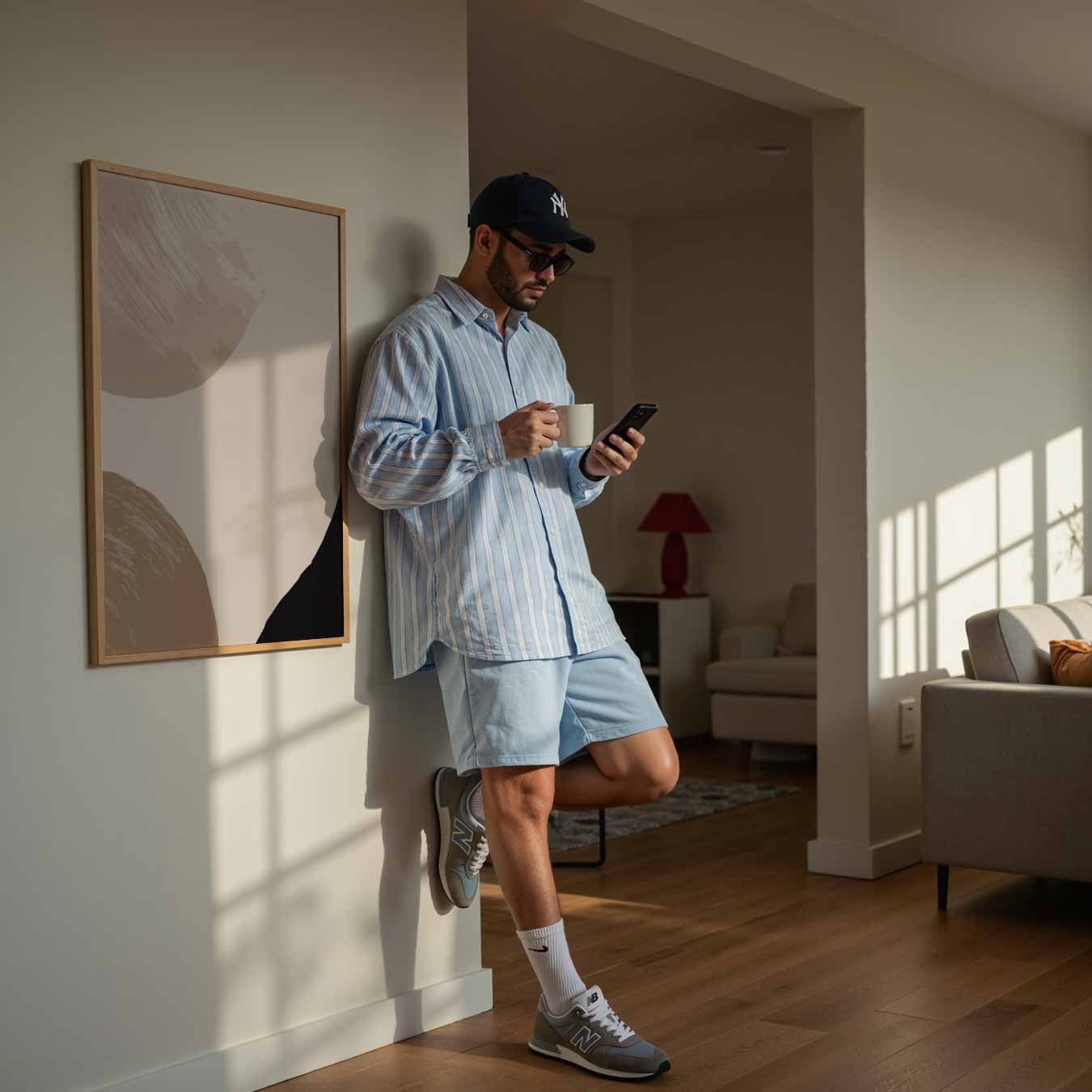 Abstracte Aardetinten Poster-WallArtistic