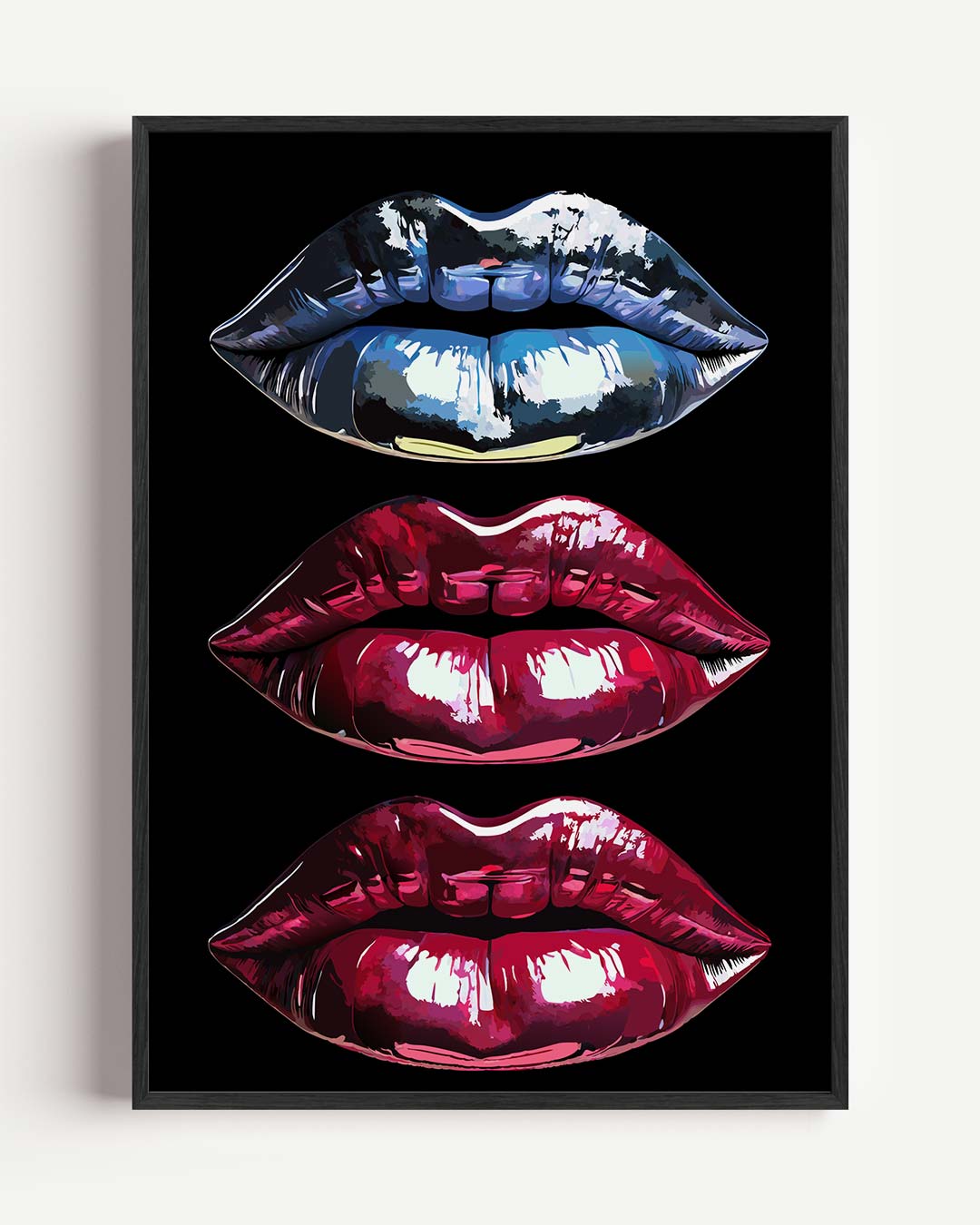 Kleurrijke Lippenkunst Poster-WallArtistic