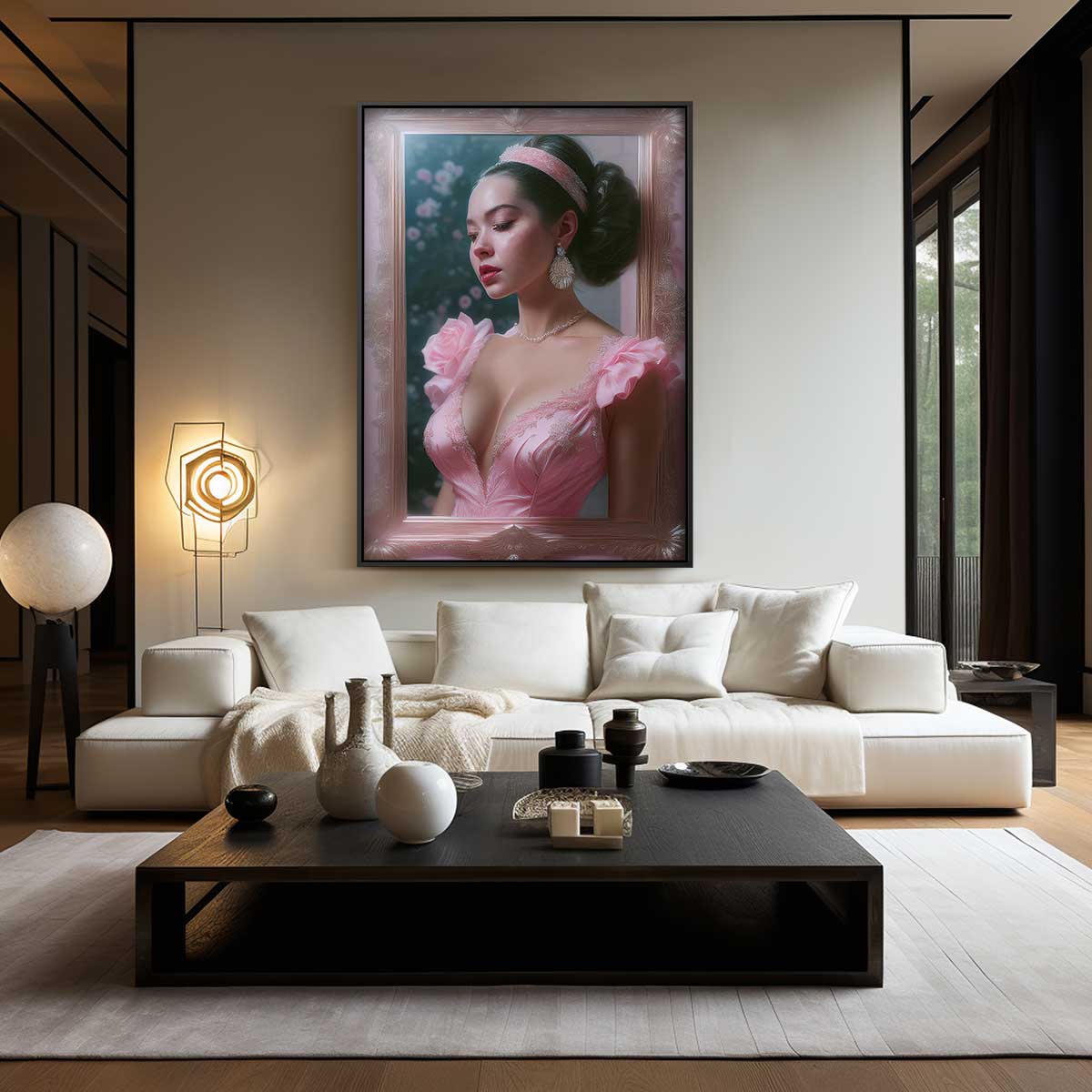 Elegantie in Roze Kunstwerk-canvas-dibond-plexiglas-wanddecoratie-WallArtistic