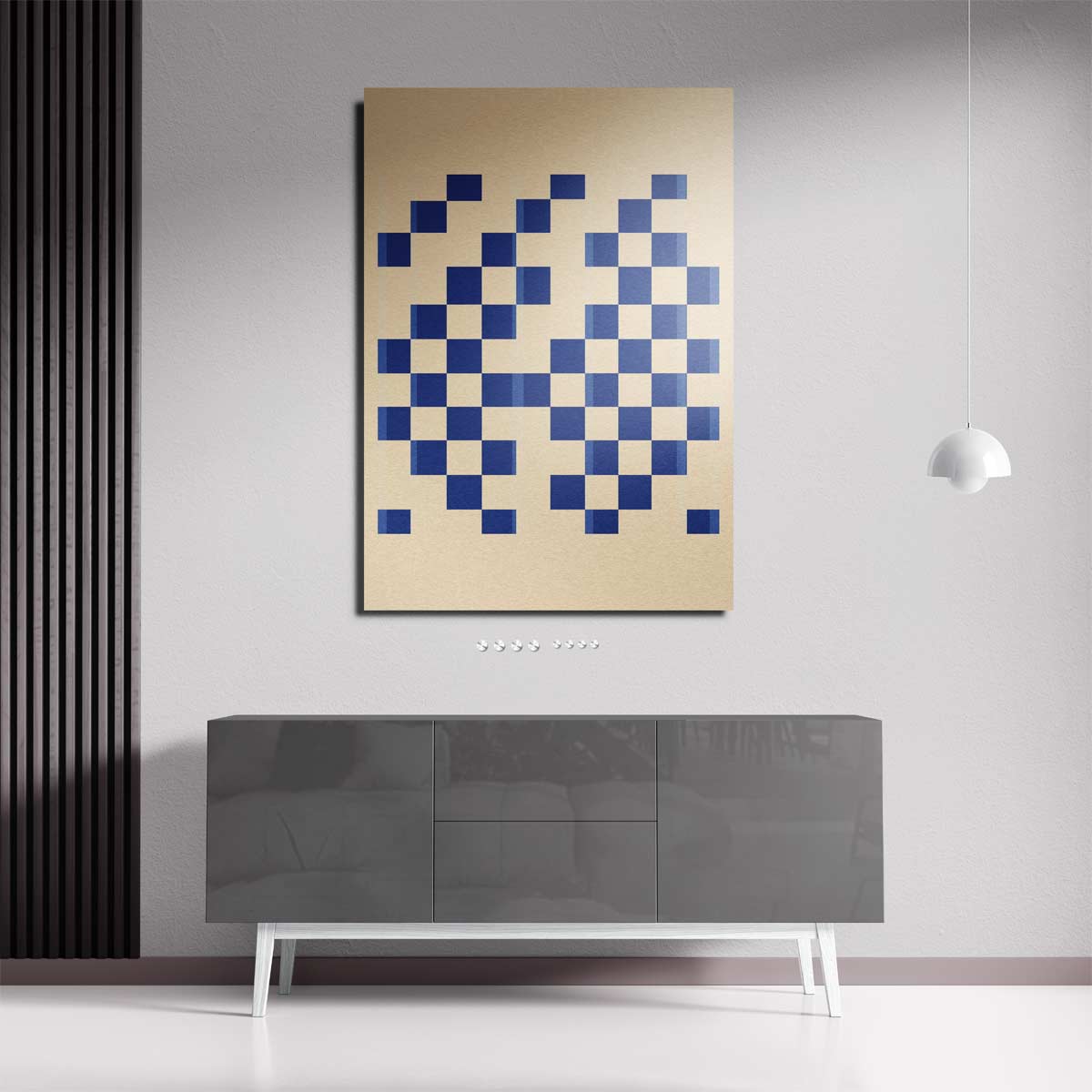 Ritmisch Blauwe Vlakken Kunstwerk-canvas-dibond-plexiglas-wanddecoratie-WallArtistic