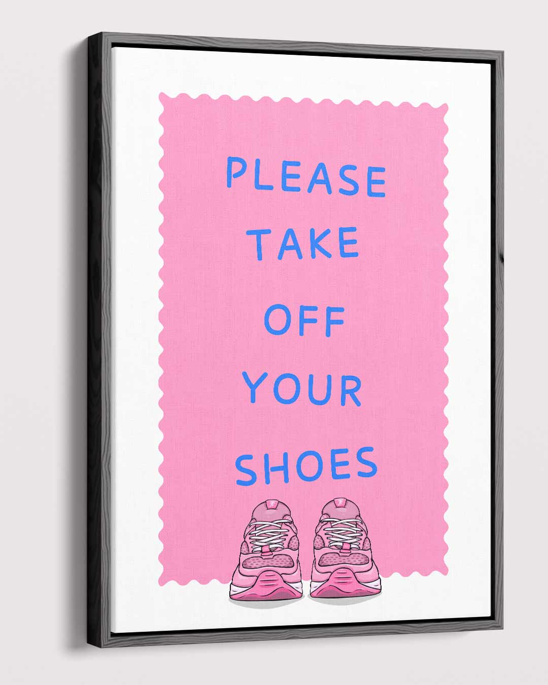 Welkomstposter met Sneakers Kunstwerk-canvas-dibond-plexiglas-wanddecoratie-WallArtistic