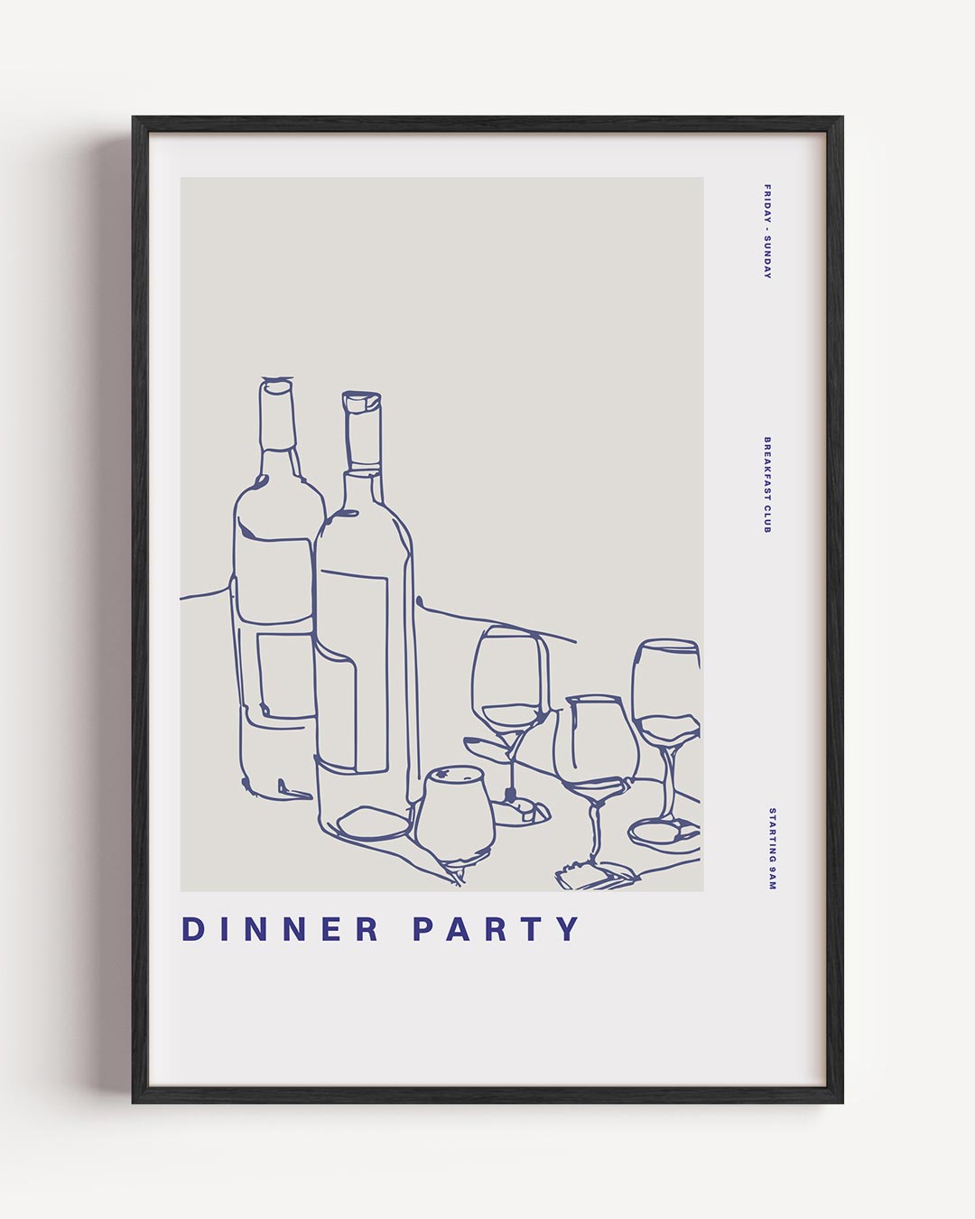 Stijlvolle Dinner Party Poster-WallArtistic