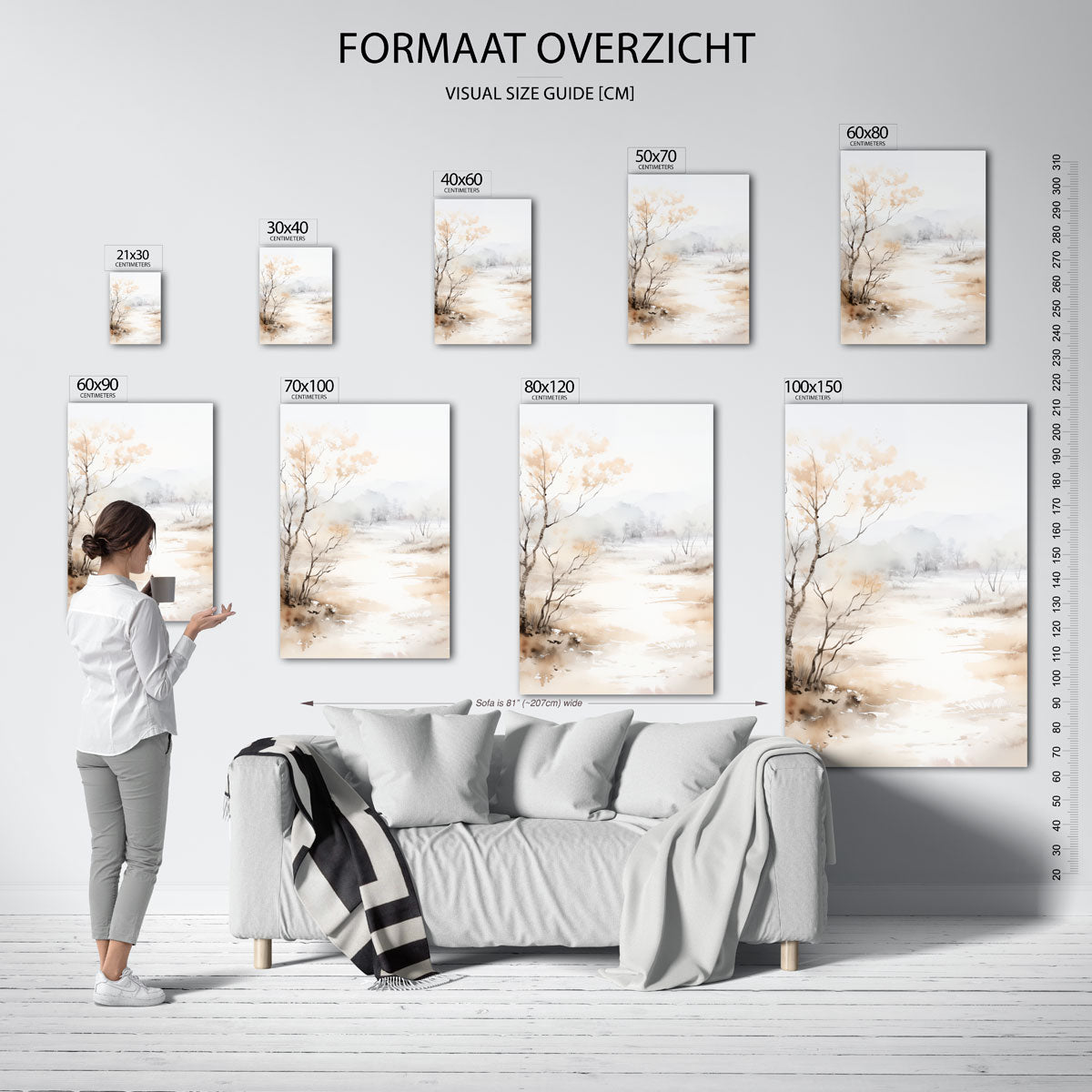 Landschap met bomen Poster