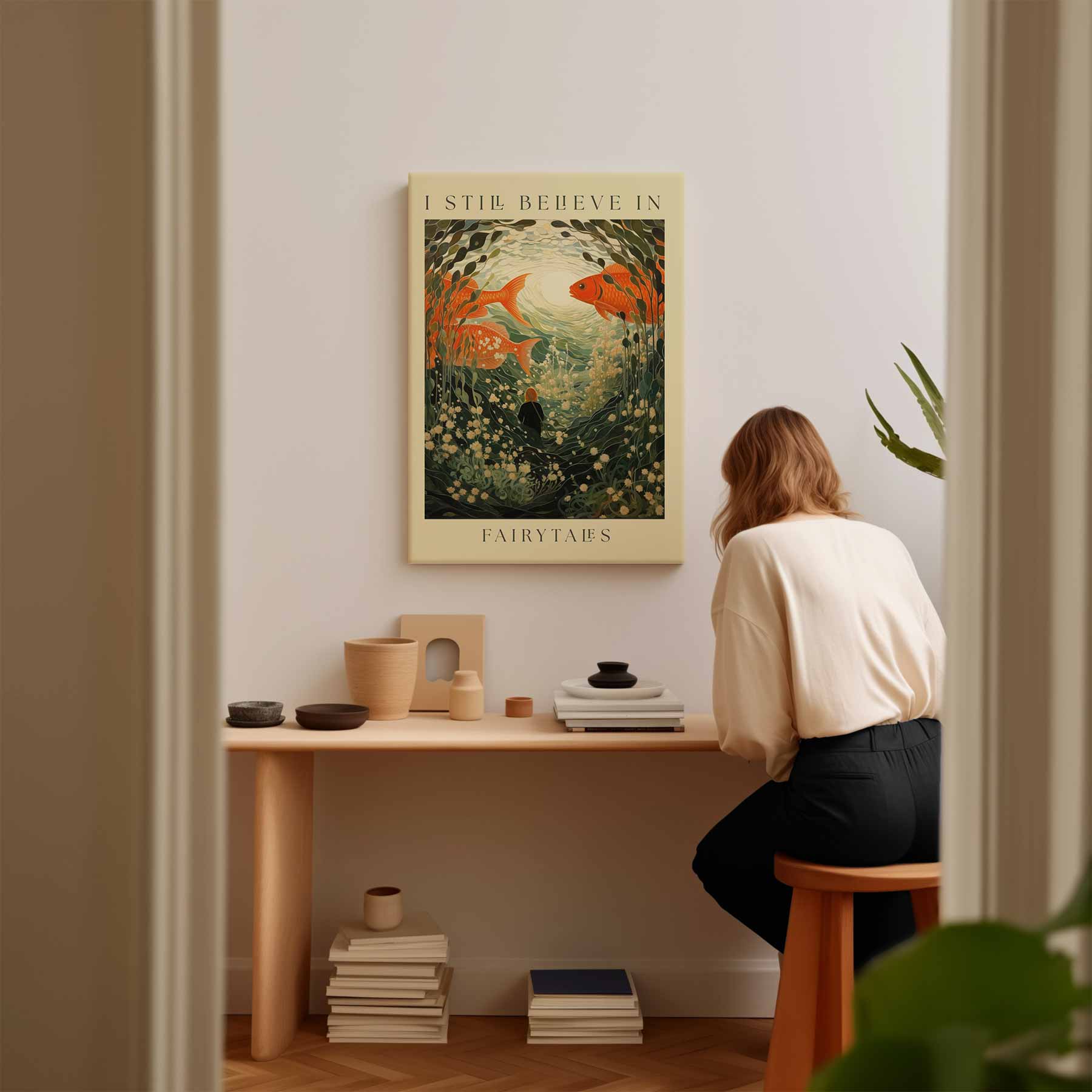 Droomwereld in de Onderwaterwereld Kunstwerk-canvas-dibond-plexiglas-wanddecoratie-WallArtistic