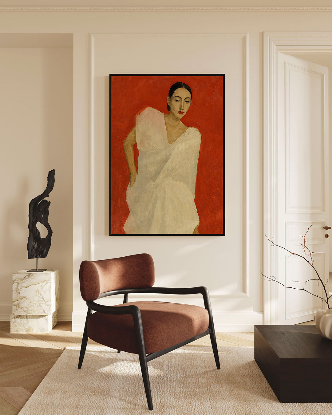 Vrouwelijk portret Kunstwerk