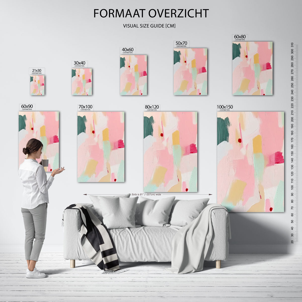 Abstracte pastelkleuren Poster