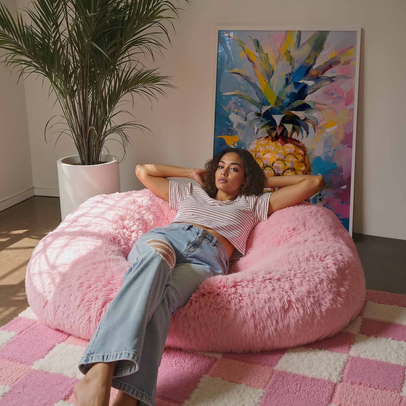 Ananas Kleurenexplosie Poster-WallArtistic