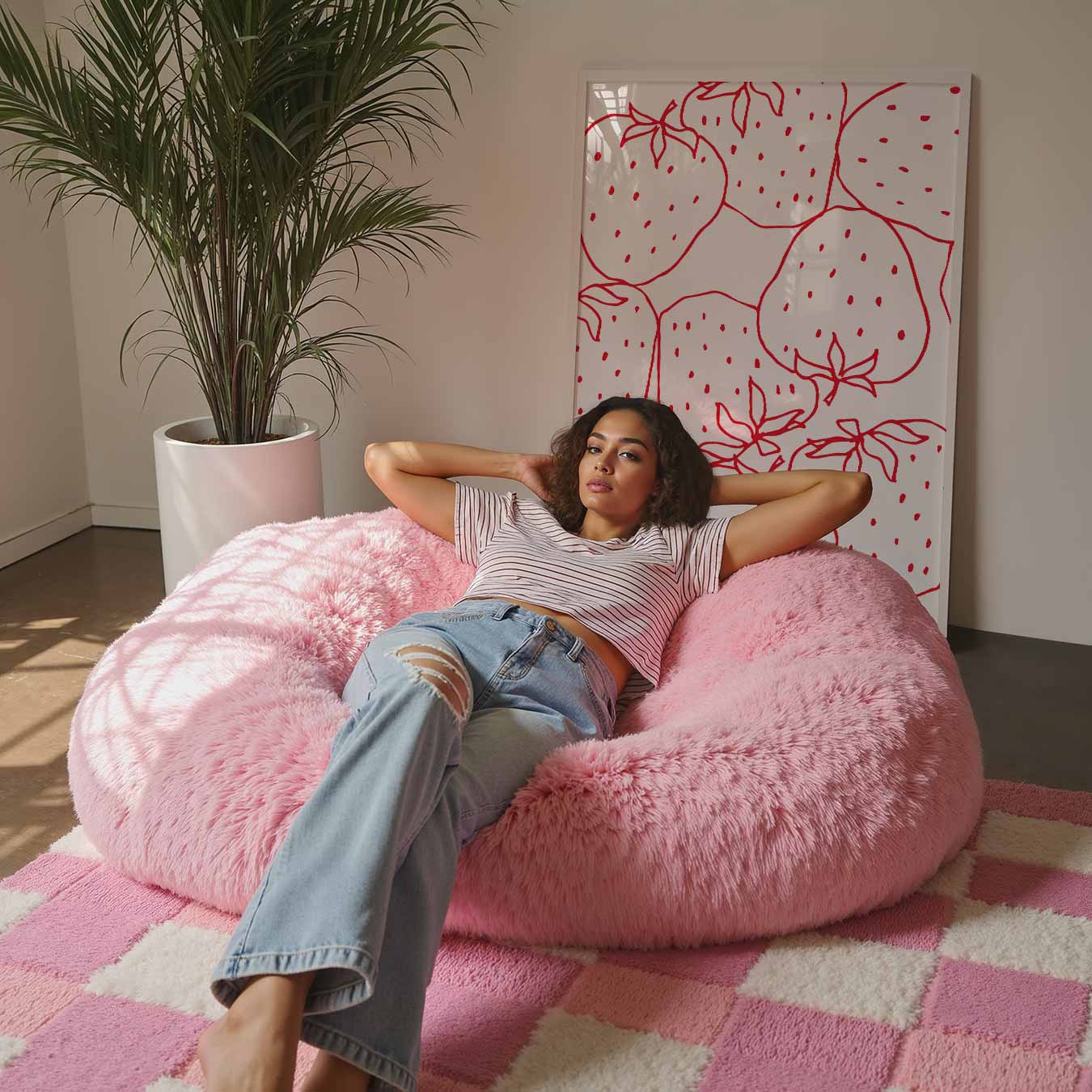 Frisse Aardbeientekening Poster-WallArtistic