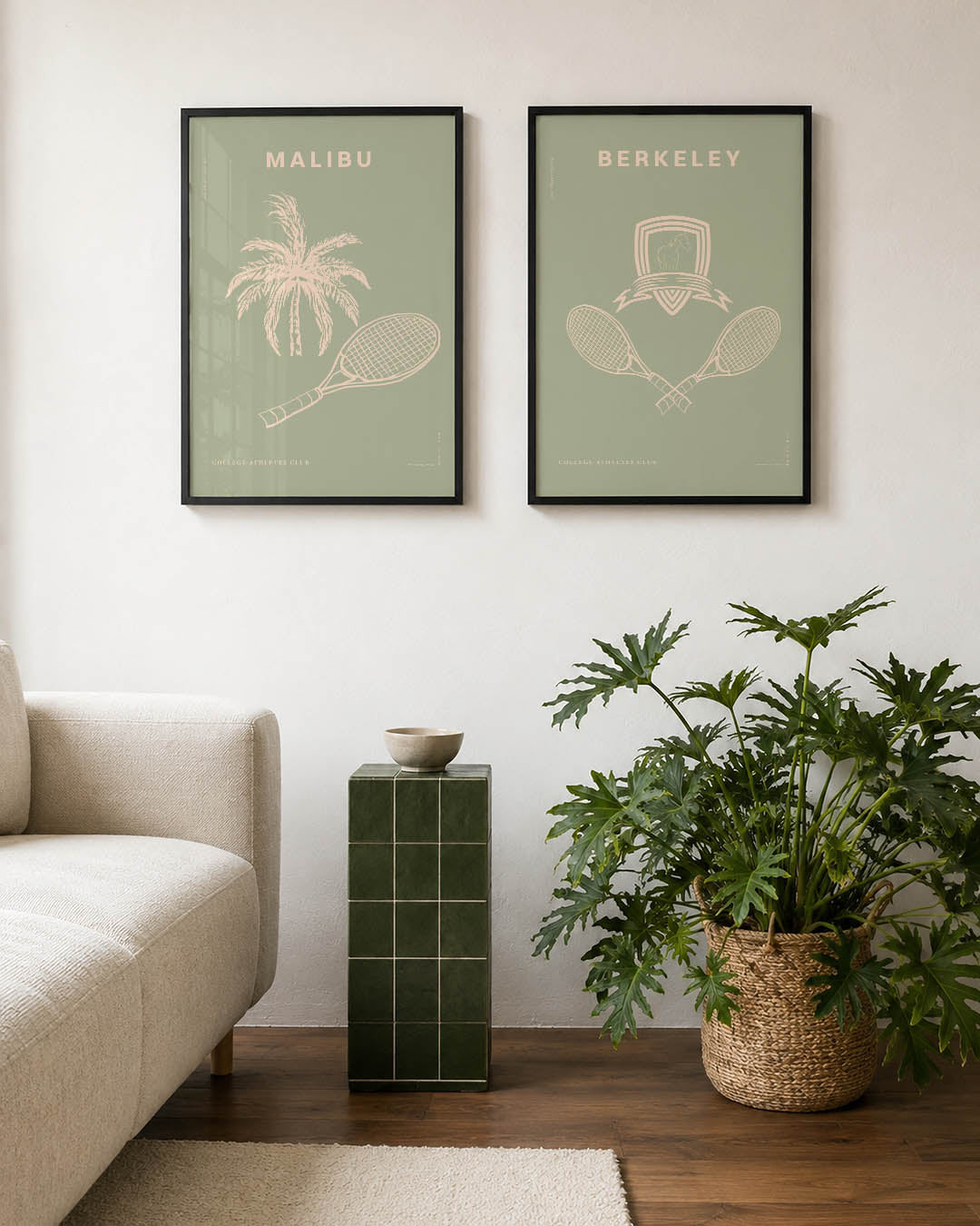 Palm en racket Posterset