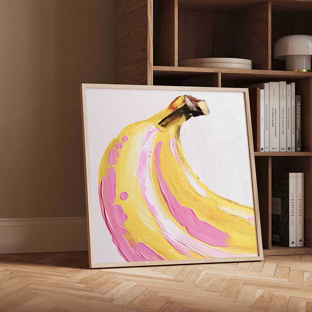 Banaan met roze accenten Poster