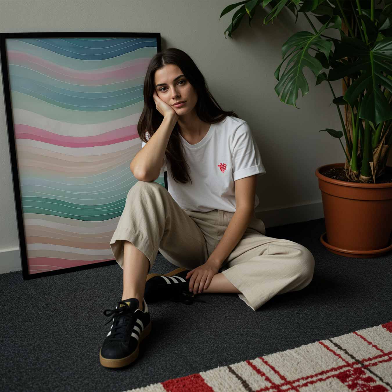 Kleurige Golven Kunstposter-WallArtistic