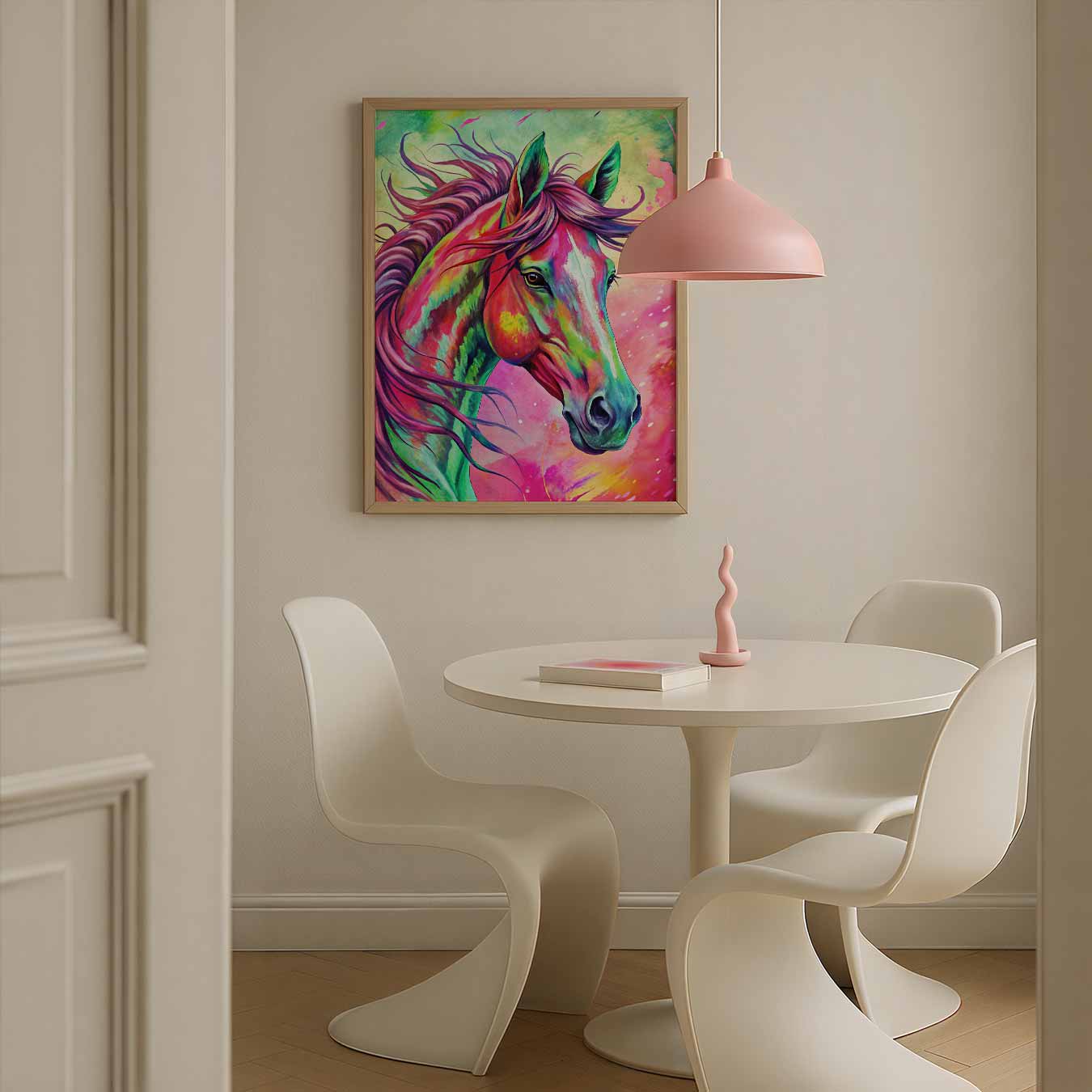 Kleurvolle Paardenkracht Poster-WallArtistic