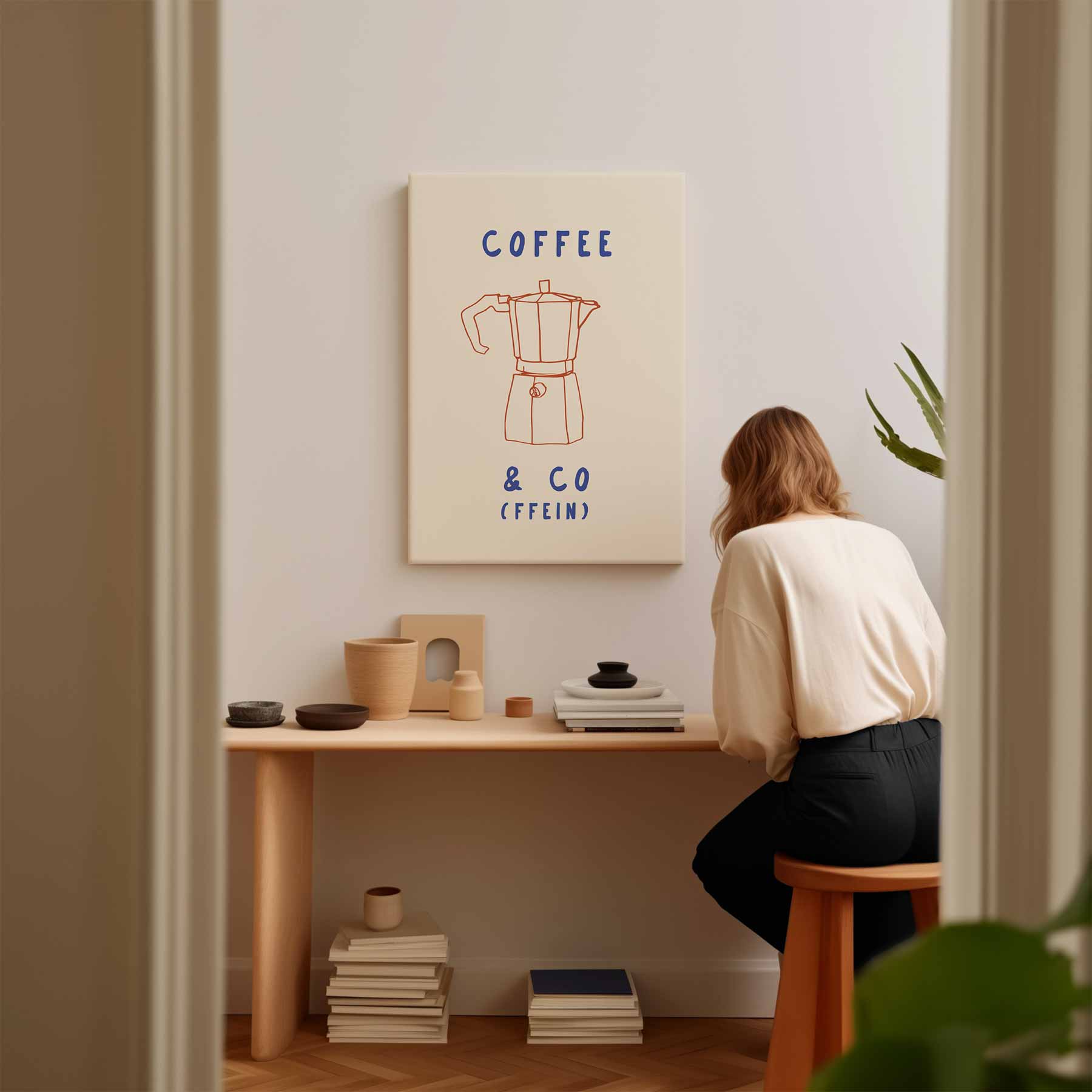 Eenvoudige Koffie Charme Kunstwerk-canvas-dibond-plexiglas-wanddecoratie-WallArtistic