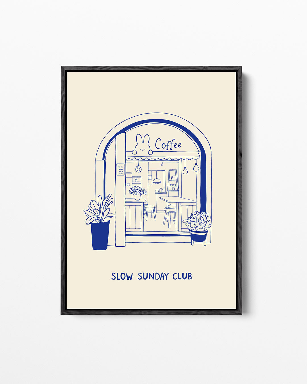 Koffiehuis illustratie Kunstwerk