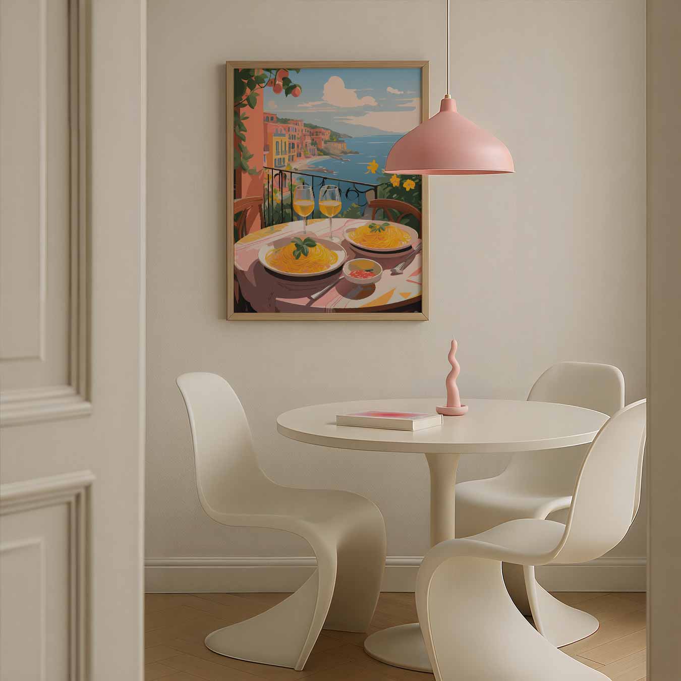 Romantisch Uitzicht op de Amalfikust Poster-WallArtistic