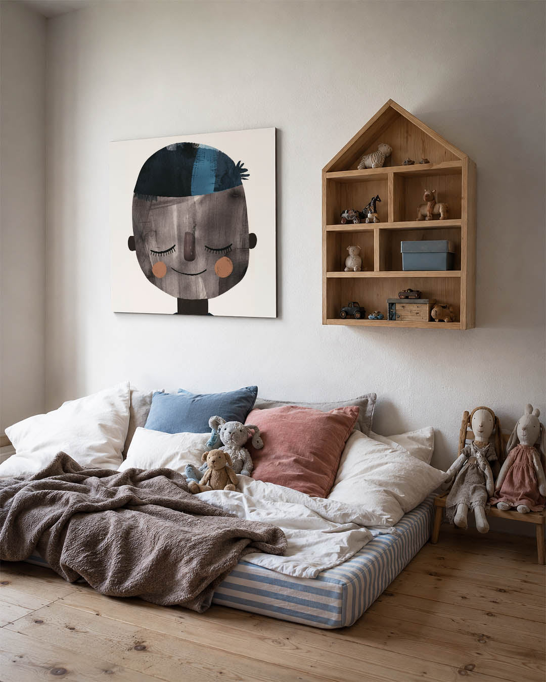 Vrolijk gezicht portret Kunstwerk
