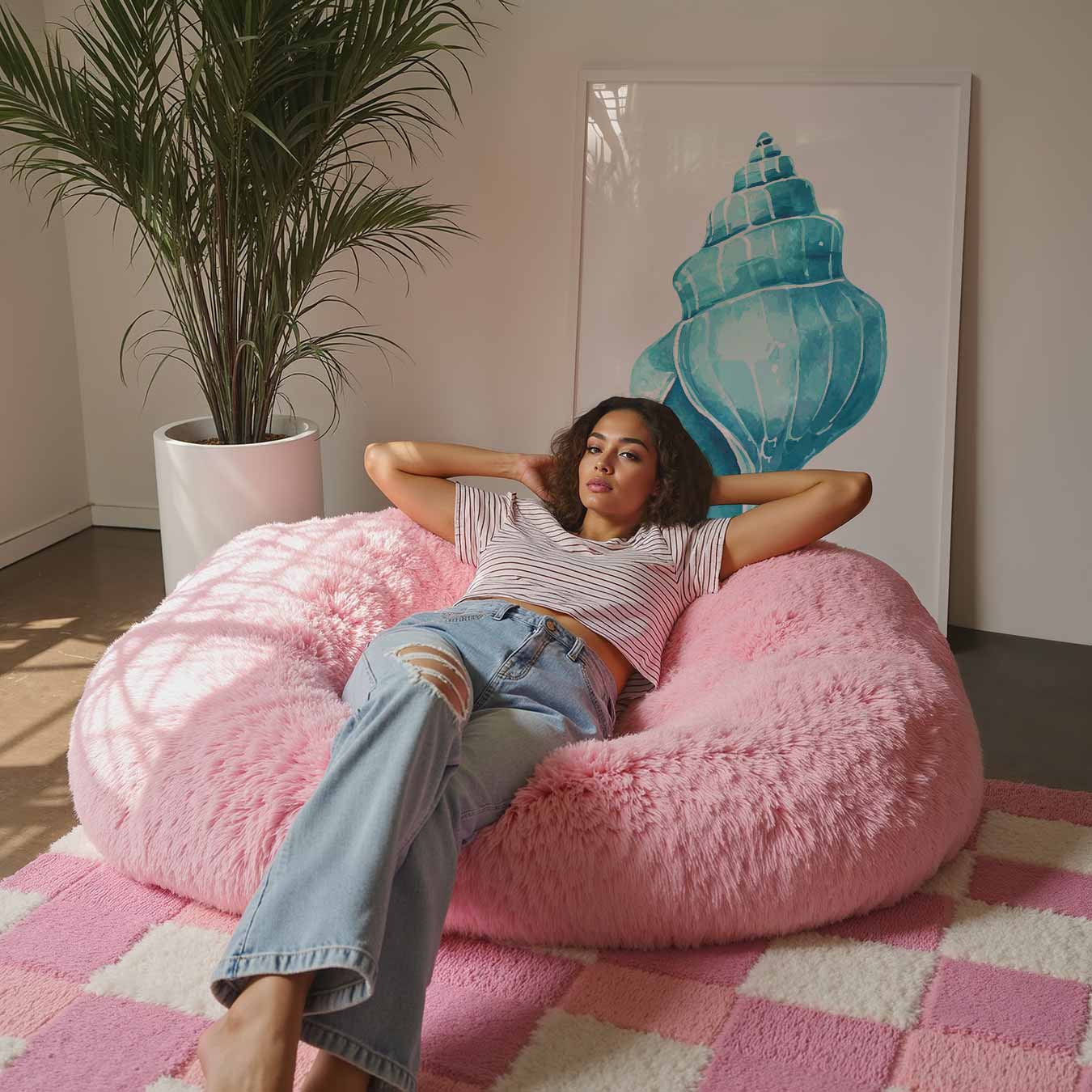 Schelpenkunst in Turquoise Poster-WallArtistic