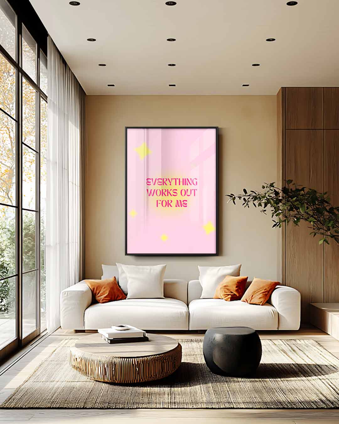 Motiverend Roze Kunstwerk Kunstwerk-canvas-dibond-plexiglas-wanddecoratie-WallArtistic