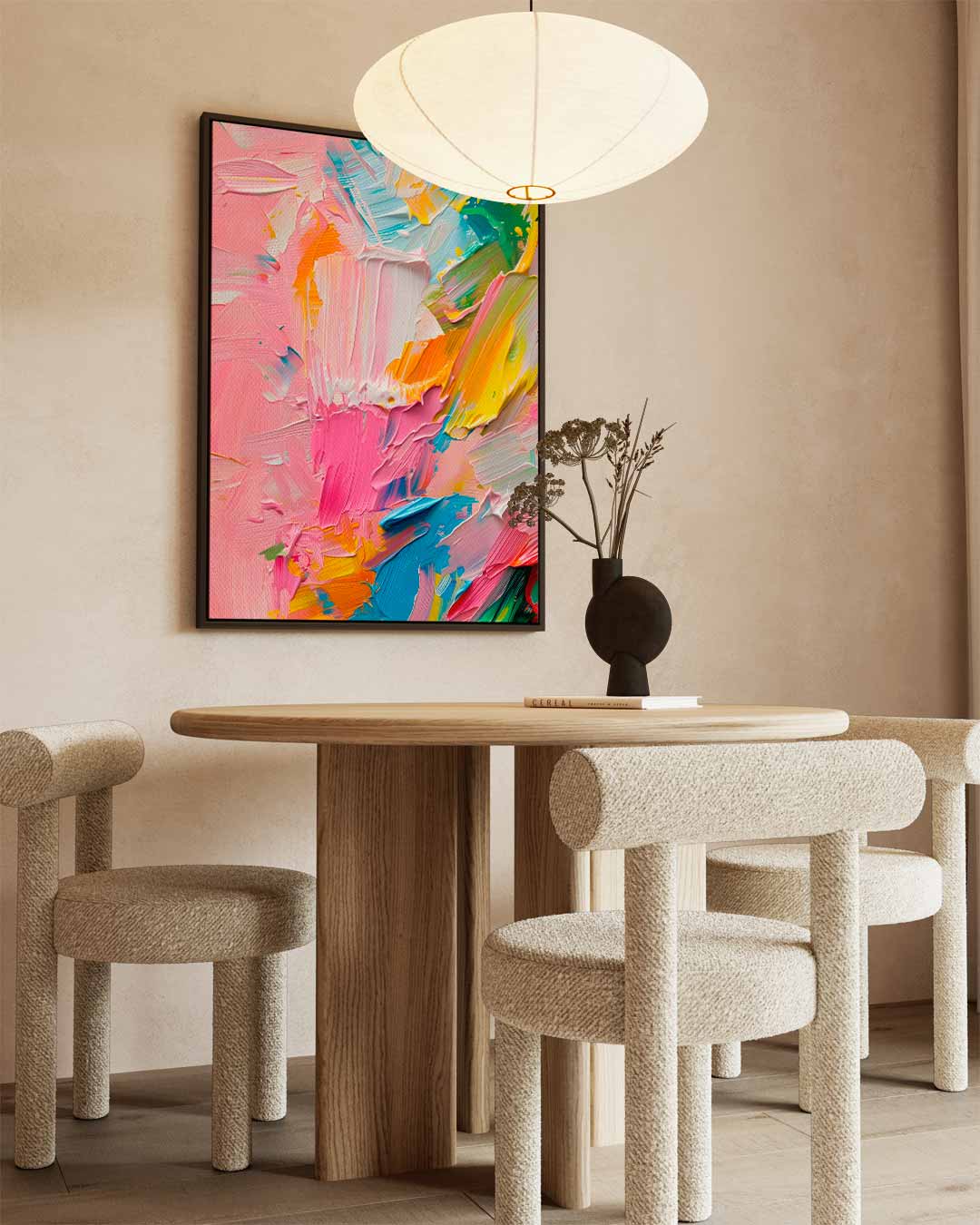 Kleurenexplosie Abstracte Schilderij Kunstwerk-canvas-dibond-plexiglas-wanddecoratie-WallArtistic