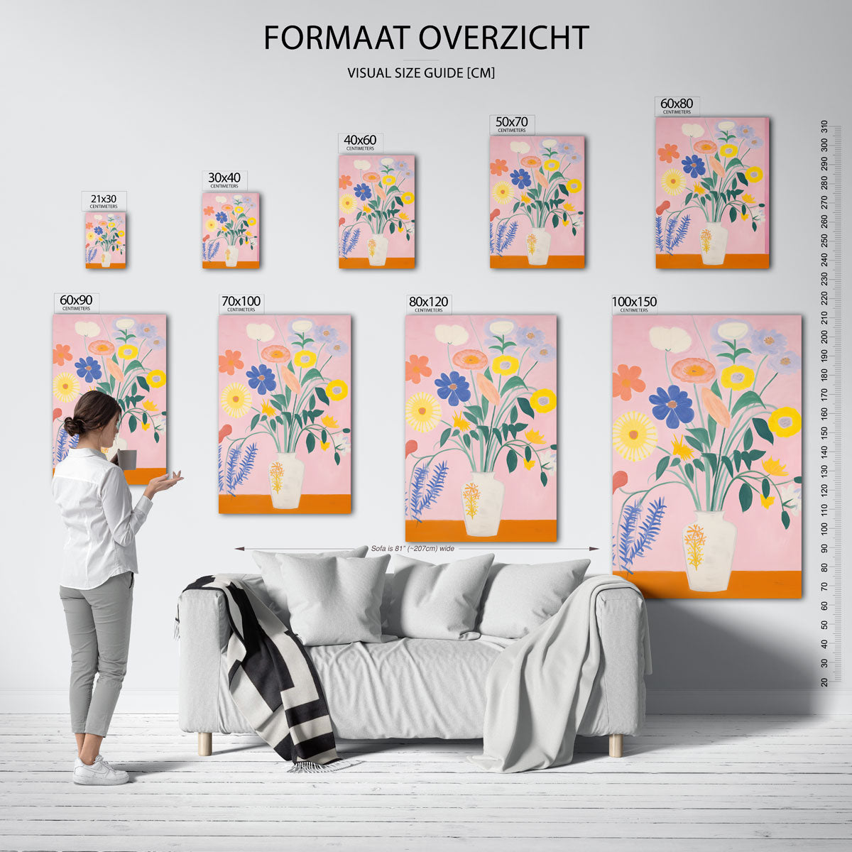 Bloemen in vaas Poster