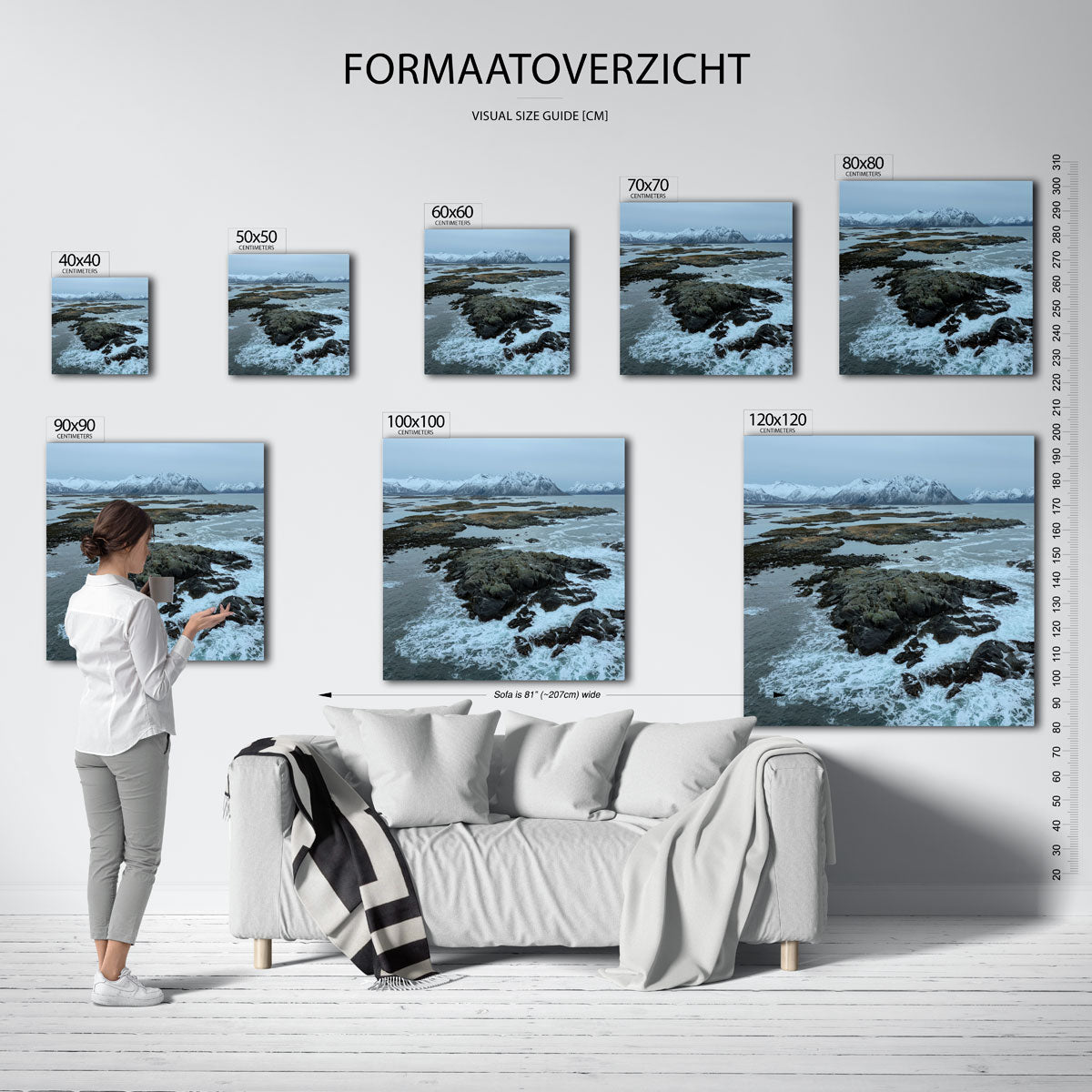 Rotsachtige kustlijn Poster