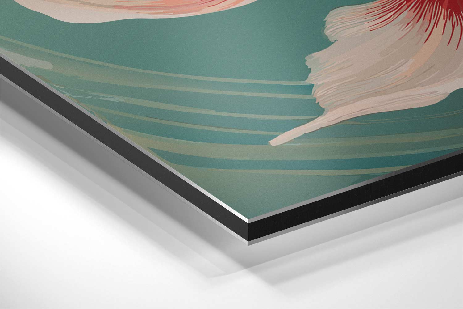 Koi Vissen in Beweging Kunstwerk-canvas-dibond-plexiglas-wanddecoratie-WallArtistic