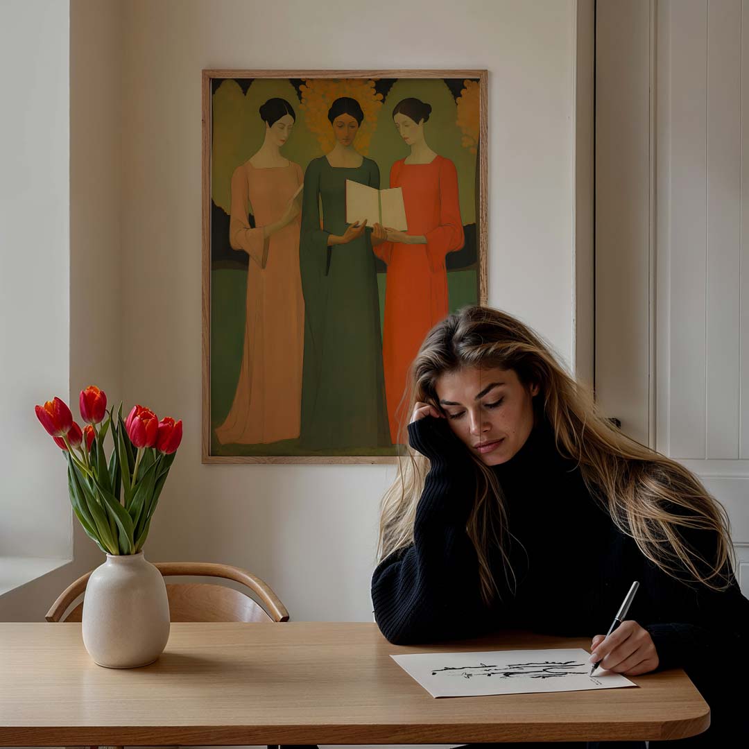 Elegante Vrouwen in de Natuur Poster-WallArtistic