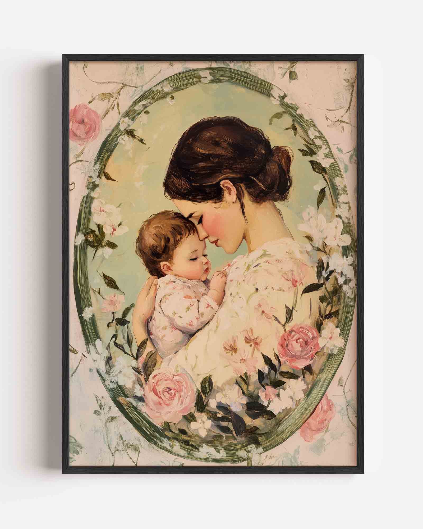 Moeder en kind omarmd Poster