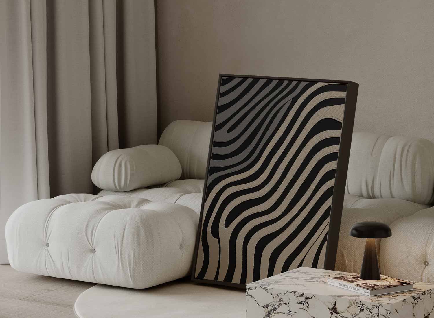 Golvend Ritme Wandkunst Kunstwerk-canvas-dibond-plexiglas-wanddecoratie-WallArtistic