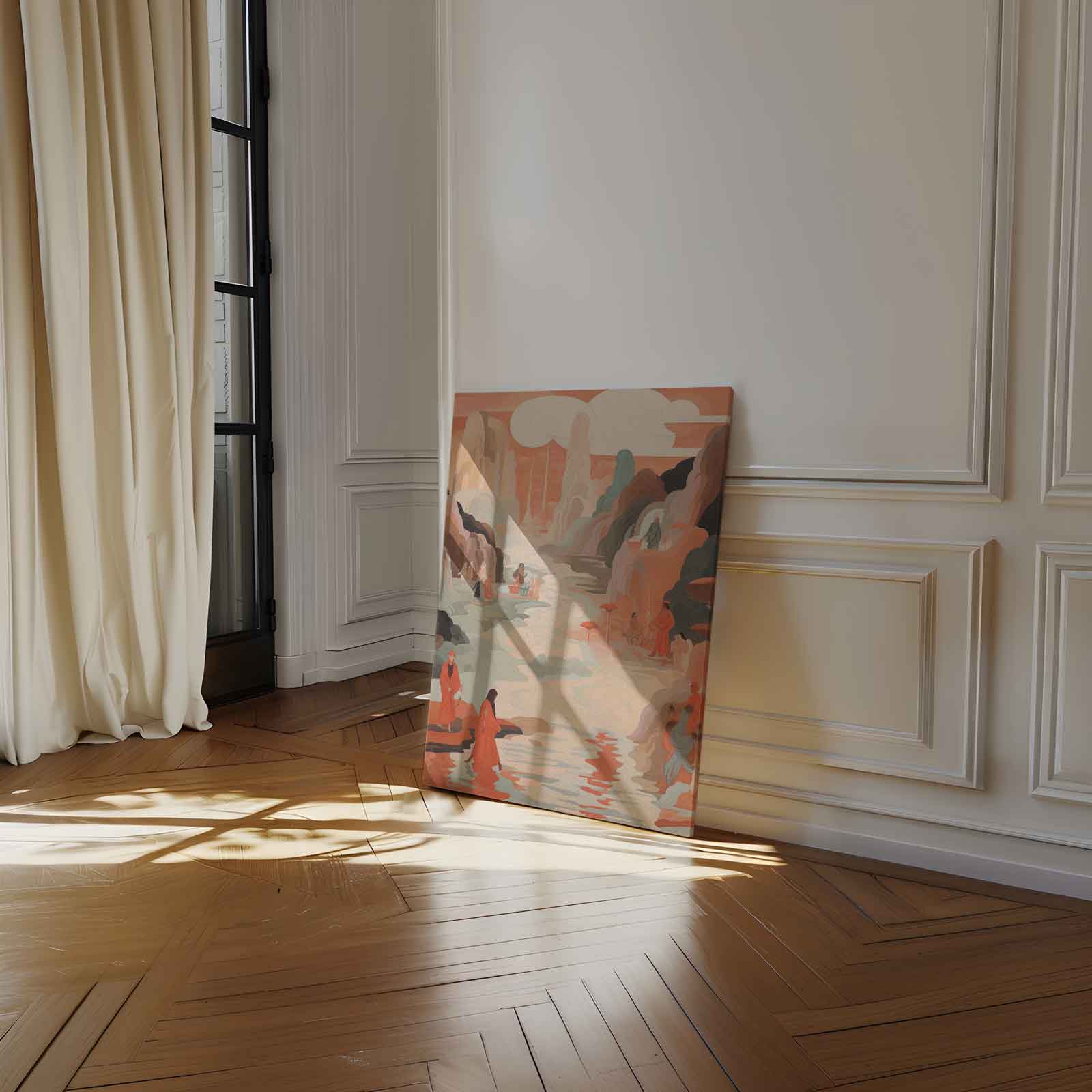 Magisch Landschap in Zachte Tinten Kunstwerk-canvas-dibond-plexiglas-wanddecoratie-WallArtistic