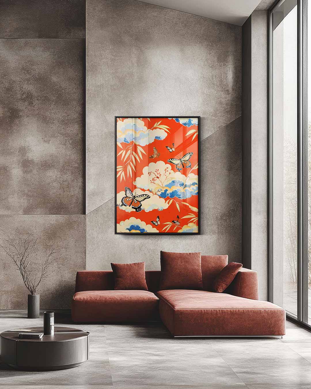 Vlinders in de Lucht Kunstwerk-canvas-dibond-plexiglas-wanddecoratie-WallArtistic