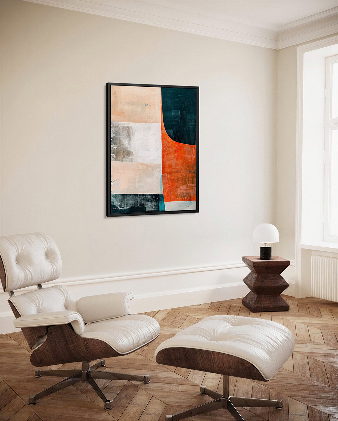Geometrische kleurencompositie Kunstwerk