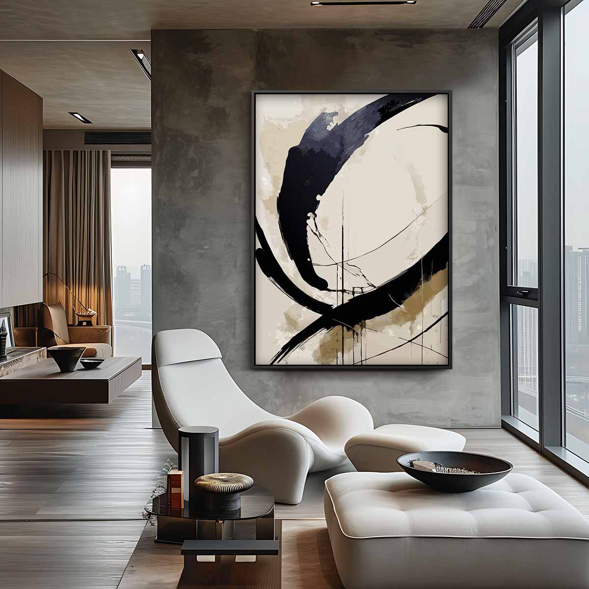 Abstracte Beweging Kunstwerk-canvas-dibond-plexiglas-wanddecoratie-WallArtistic