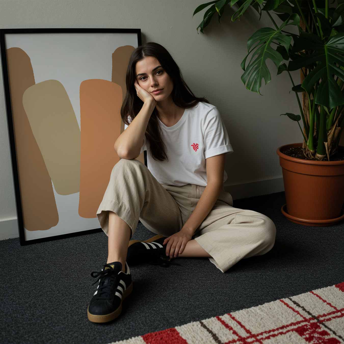 Abstracte Aardetinten Poster-WallArtistic