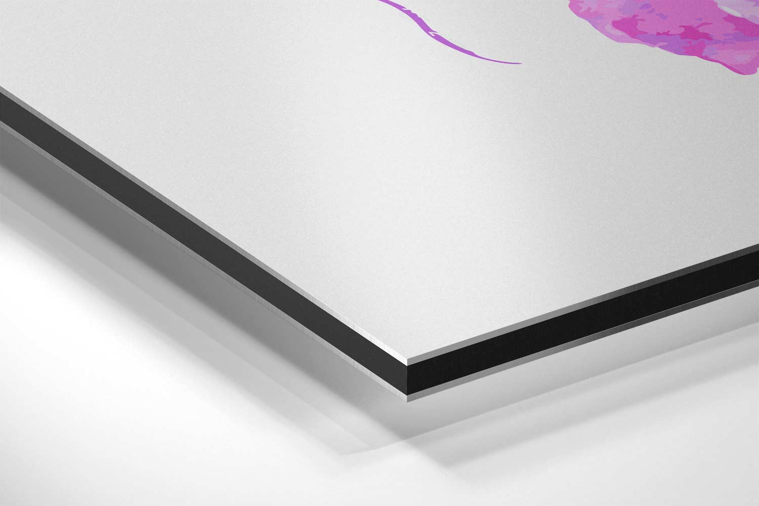 Dromerige Paarse Kwallenprent Kunstwerk-canvas-dibond-plexiglas-wanddecoratie-WallArtistic