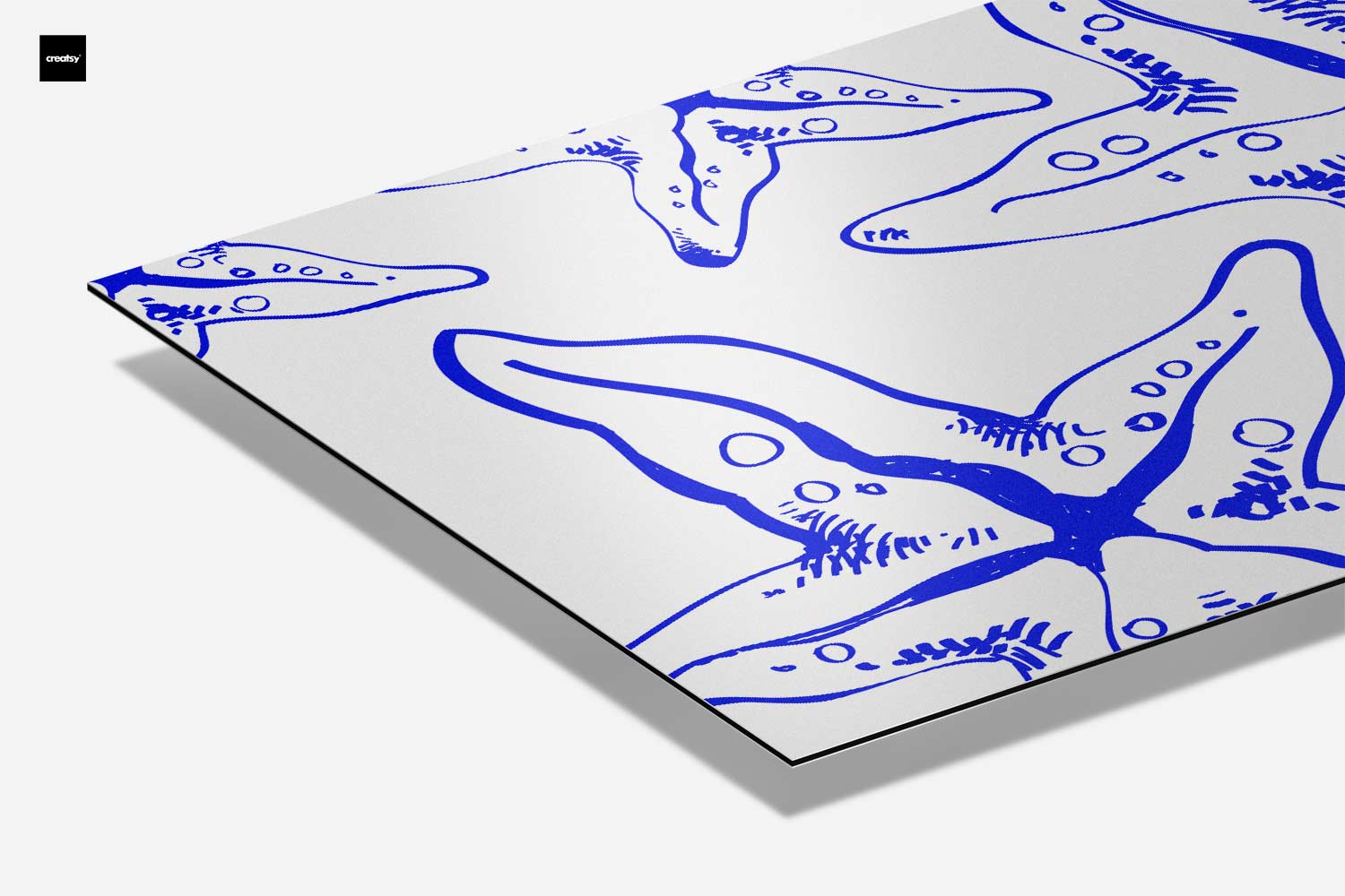 Speelse Zee Ster Illustratie Kunstwerk-canvas-dibond-plexiglas-wanddecoratie-WallArtistic