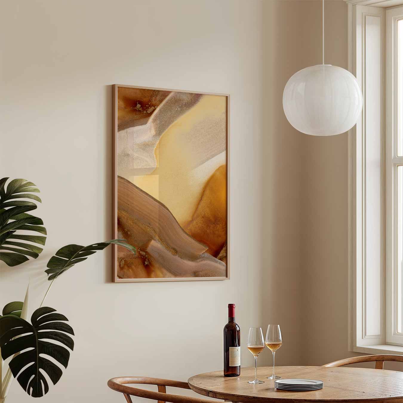 Aardetinten Abstract Poster-WallArtistic