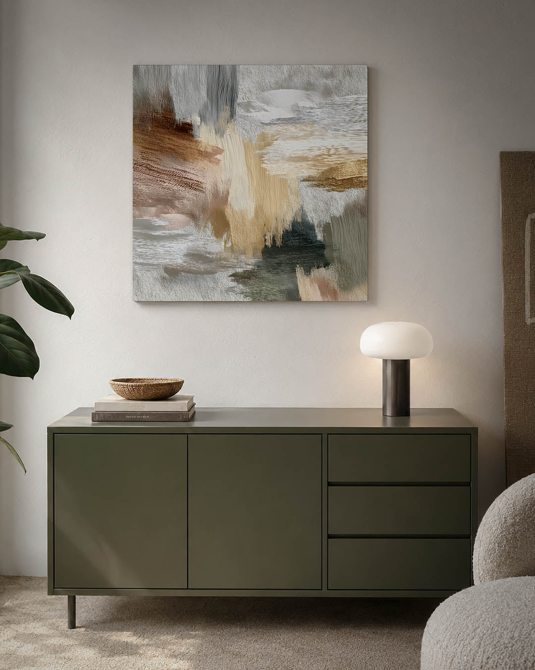 Dynamische kleurencompositie Kunstwerk