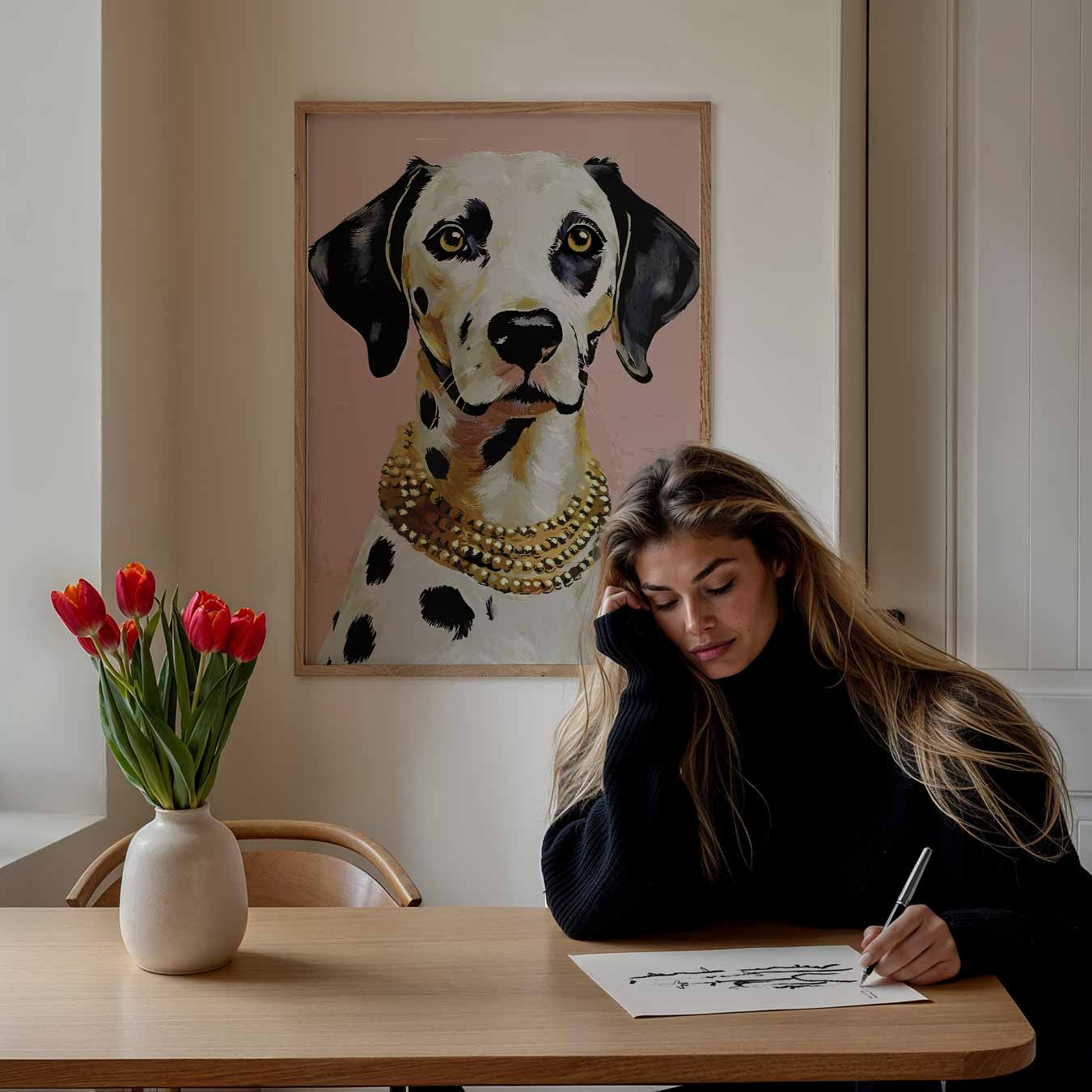 Stijlvolle Dalmatier Portret Poster