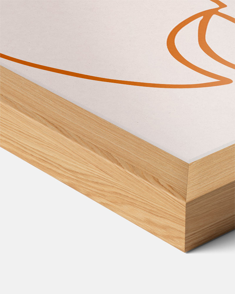 Stijlvolle Croissant Lijntekening Poster-WallArtistic