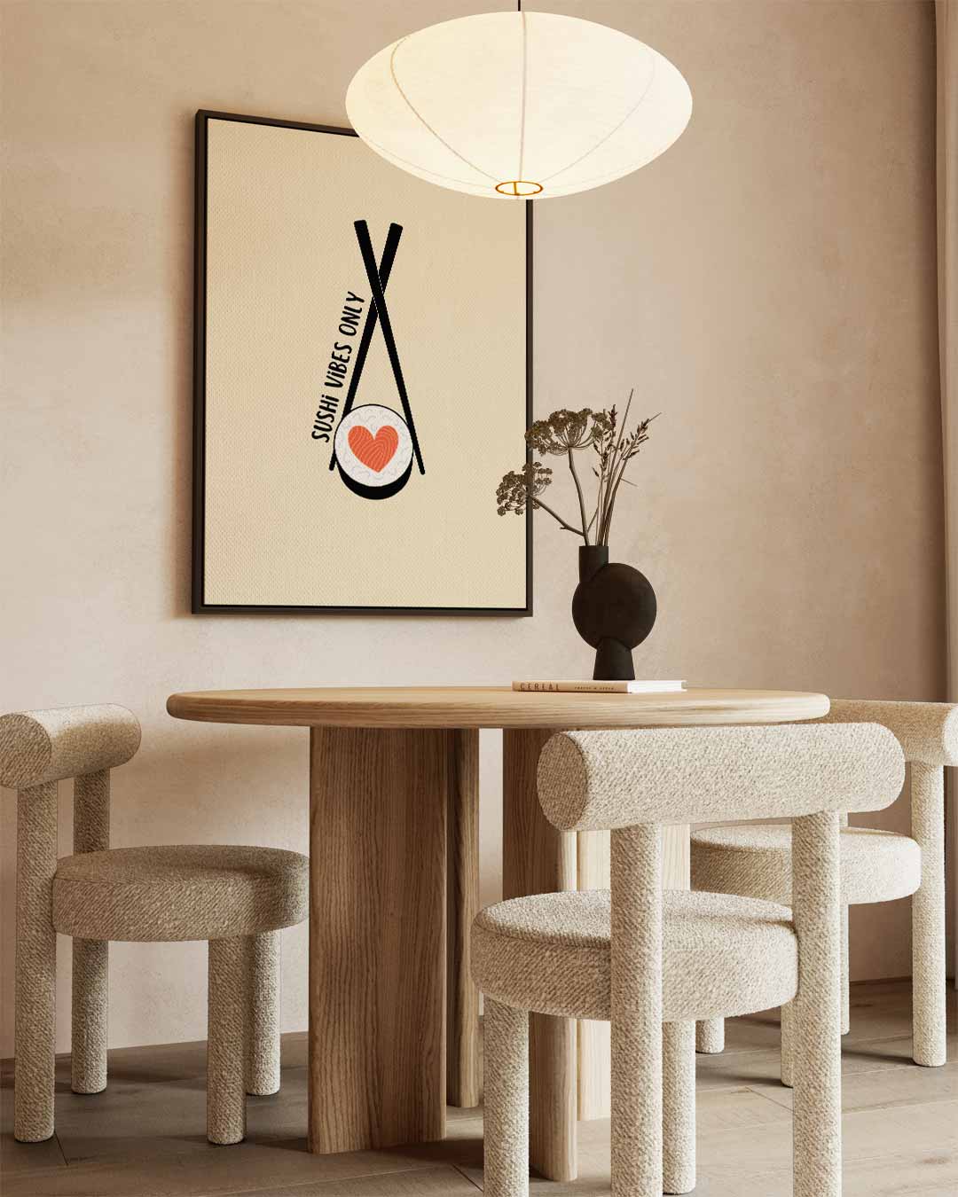 Sushi Vibes Only Poster Kunstwerk-canvas-dibond-plexiglas-wanddecoratie-WallArtistic