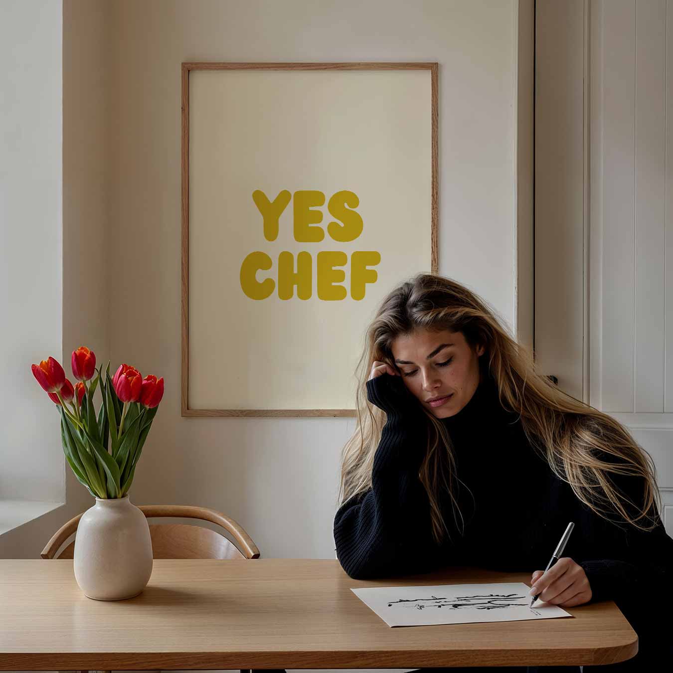 Yes Chef Keukenposter-WallArtistic