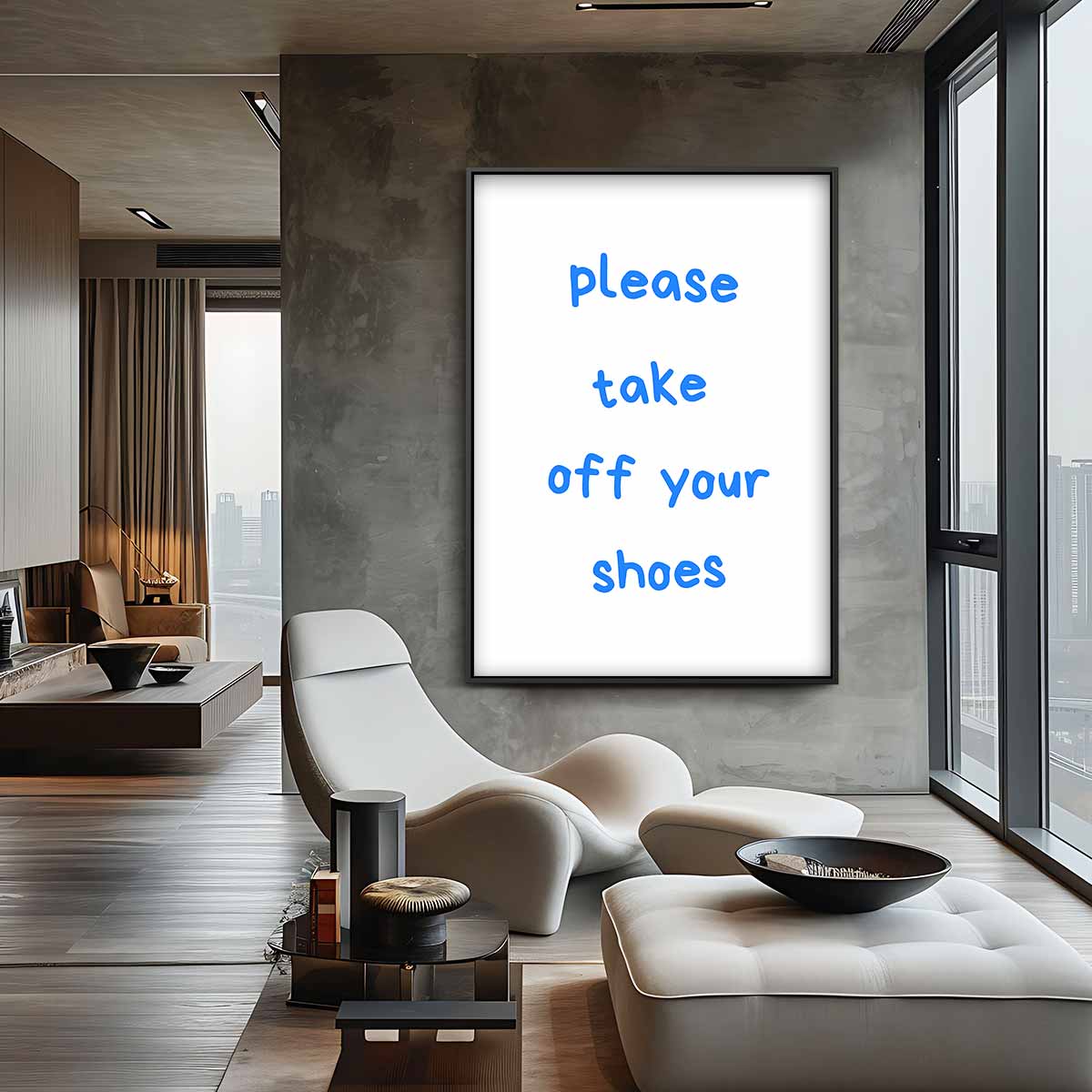 Vriendelijke Welkomstboodschap Kunstwerk-canvas-dibond-plexiglas-wanddecoratie-WallArtistic